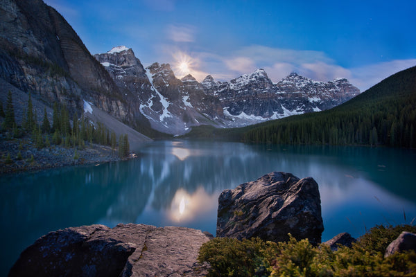 Moonrise Over Moraine
