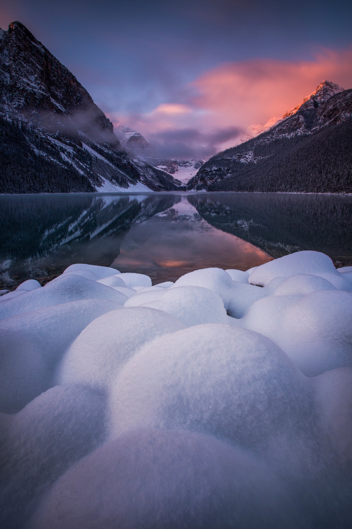 Winter Sunrise at Lake Louise
